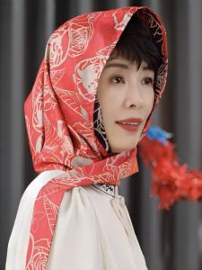 Mũ Quàng Lụa Mùa Xuân Mới Thời Trang Chống Nắng Đa Năng Thường Ngày Cho Nữ Khăn Quàng Cổ Họa Tiết Hoa Lụa Satin