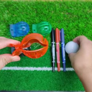 PGM | Bút Đánh Dấu Bóng Golf Ba Vạch Màu Xanh Đỏ Khuôn Định Vị Dụng Cụ Hỗ Trợ Đặt Bóng Đồ Dùng Thể Thao Golf