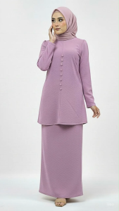 Baju Kurung Raya Collection Full Sleeve With 8 Button Cey Ironless Set