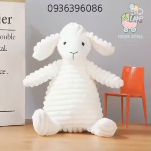 Cừu bông ngộ nghĩnh cho bé màu trắng cho bé kích thước 40cm Đồ chơi cầm tay cừu bông cho bé