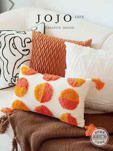 Modern Luxury Sofa Pillow Cover King Size Bedside Cushion Home Living Room High End Polyester Fabric PP Cotton Filled