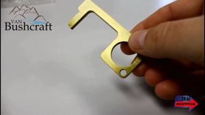 SANIKEY Contactless Safety Keychain Tool – Multi-Purpose No-Touch Stylus Door Opener EDC & Prepper