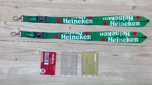 สายคล้องคอ Heineken+กรอบพลาสติกใสใส่บัตร เกรดA ( มีเก็บปลายทางCOD )