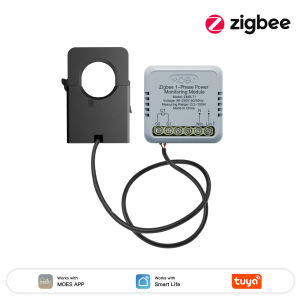 MOES | MOES Tuya Zigbee/WiFi Smart 1-Phase Energy Power Meter 100A APP Monitor Module Bidirectional Current Transformer Sensor Clamp