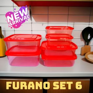 CALISTA FURANO SET/ FOOD CONTAINER/ FOOD STORAGE/ KOTAK PLASTIK SET/ TOPLES SAYUR/ TOPLES KUE/ TEMPAT PENYIMPANAN KULKAS SET/ TOPLES PROMO/ TOPLES IKAN SET