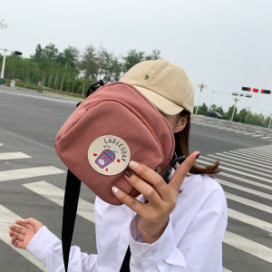 Fashionable Cartoon Shoulder Bag for Girls Soft Nylon Crossbody Bag Korean Style Leisure Purse Small Square Bag for Students