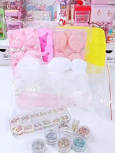 Transparent Jello Wax Play Dough DIY Kit Set - Childrens Stress Relief Toy