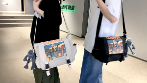 Belfoyer กระเป๋าแฟชั่นบุรุษไปรษณีย์กระเป๋าผ้าใบกระเป๋าสะพายไหล่ขนาดใหญ่สำหรับคู่รักกระเป๋าสะพายไหล่เดี่ยว