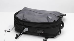 Men Travel Backpack One Click Start Pump Vacuum Compression Laptop Backpack Hiking Business 17 Inch Extended School Backpack