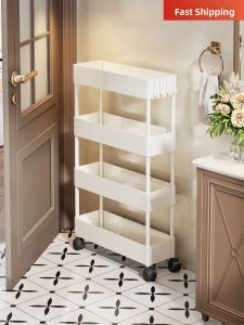 WUBUWEI | Space-saving Storage Rack Moveable Trolley
