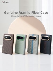 pinkson | Ultra-thin Kevlar Full-coverage Matte Hard Case Central Axis Hinge Magnetic Mobile Phone Shell