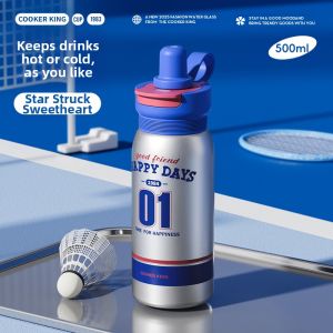 COOKER KING | High Aesthetics Student Sports Milk Insulated Straw Cup