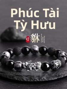 CHUNYAN | Silver 999 Pixiu Bracelet Black Obsidian