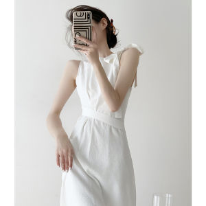 White Strap French Design New Arrival Dress