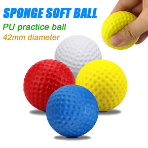 20/50Pcs Pu Plastic Golf Practice Balls Real Feel Flight Training Balls Indoor Outdoor Backyard Universal Random Color Hardness