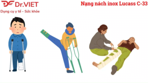 Nạng nách inox Lucass C-33