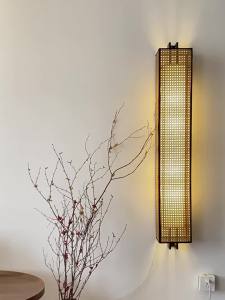 DENGMEIYOUPIN | Minimalist Long Bamboo Woven Wall Light