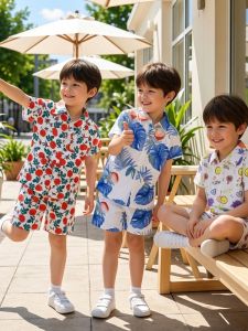 Summer Casual Loose Boys Clothing Set