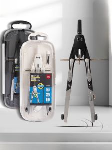 Deli Student Compass Set Professional Drawing Tools Metal Pen Holder Elementary School Childrens Tools Kit for Exams