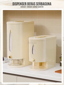 [NEW] Angola Dispenser Beras Otomatis 5-10KG E06-E07 Tempat Penyimpanan Beras Food Grade Anti Kutu