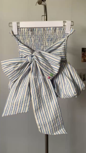 Màu xanh/ hồng/ trắng Dây bản to cột nhiều kiểu Áo ống form bí bồng bềnh bo chun gợi cảm năng động dễ thương TOYZI TOP