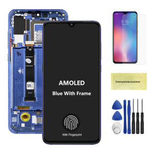 Super AMOLED Display For Xiaomi Mi 9 LCD Display Touch Screen Digitizer Assembly With Frame For Xiaomi Mi 9 Mi9 LCD Screen