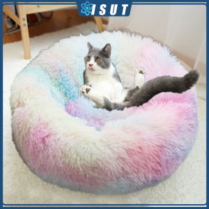 Round Plush Cat Bed & Super Soft Dog Cat Mattress