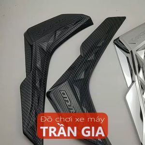 Ốp co bửng trước xe Vario 125 150 năm 2018 2019 2020 2021 2022 2023 xi inox carbon - phụ kiện trang trí