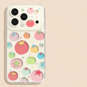 YOUSIDUN | Drop-proof Clear Pink Case for iPhone 17promax with Strap