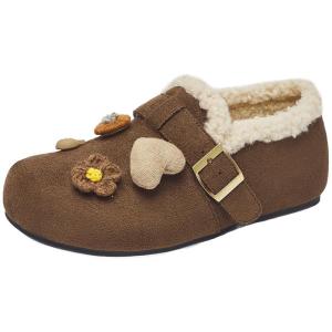 Agsdon | Warm Plush Fleece Fur Lined Clogs Thick Sole