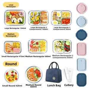 Microwave Safe Refrigerator Fresh Box Partition Meal Box