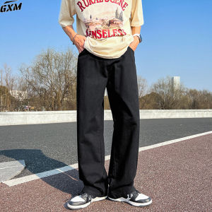 jeans korean style /jeans hitam pria/celana selvedge pria/ootd korean style/celana panjang pria jeans/Youth Fashion/Mode untuk 2025/longgar celana pria jeans/mode pemuda baru korea celana jeans pria/celana cutbray pria/kulot pria/straight pants