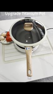 GAOBOOS Nonstick Titanium Ceramic Large Capacity Wok Deep Frying Pan No PFAS& PTFE& PFOA Suitable for All Stoves Upgrade Titanium Cookware 30cm Wok With Lid