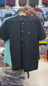 Mens Long Slevee / Short Sleeve Logo Design Casual Slim Fit/PROMOSI Kemeja Lelaki with pocket Lengan pendek Trending Fast delivery🚚