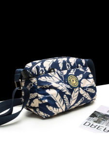 Fashionable Large Capacity Printed Crossbody Bag Lightweight Casual Waterproof Nylon Oxford Folded Bag for Young Adults