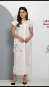 Dress Rayon Motif Premium Busui Friendly gamis Dress Korean Style Daster Panjang Semata Kaki FARDILA