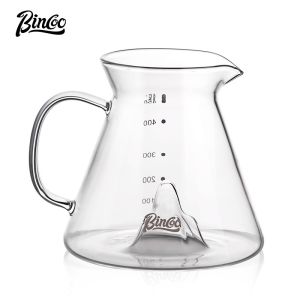 BINCOO Glass Coffee Pot Heat-Resistant Pour-Over Dripper Set with Glass Filter Cup Coffee Brewing Set 450ML