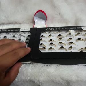 cincin titanium koin hitam / cincin wanita / anti luntur & tidak karat free box