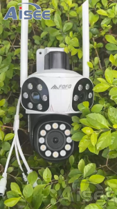 กล้องวงจรปิด ใส่ SIM 4G/WIFI 3 เลนส์ 3 หน้าจอ 4K Full HD CCTV ดูออนไลน์ระยะไกล IP Camera ไร้สาย ภาพสีสันทั้งวัน ประกัน 1 ปี