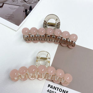 Large Size Fairy Claw Clip New Chinese Style Womens Fashion Accessories Ice through Shark Clamp Pink Hair Grips for Back of Head