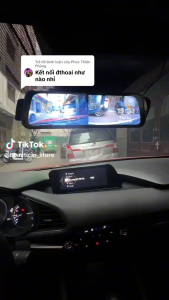 Camera hành trình ô tô X10 màn gương lớn trước 2K sau full HD kết nối điện thoại hỗ trợ quay đêm nét bảo hành 12 tháng