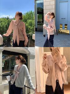 LE LALIN Fairy Mermaid Jie Glitter ซาตินผีเสื้อ V คอเสื้อสบายๆสไตล์แขนยาวสําหรับ 18-24 วันเกิด party