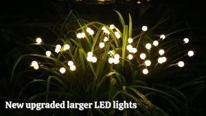 Vimite 2PCS Outdoor Waterproof Solar Firefly Light Garden 10LED Light Outdoor Waterproof IP65 Starlight Twinkling Solar Garden Decorative Lights Courtyard Yard Path Decoration Christmas Lights