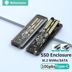Yottamaster 4 Types 10Gbps M.2 NVME SATA SSD Enclosure M and B&M Key SSDs External Case for All M.2 2230 2242 2260 2280 NVME SATA SSDs up to 4TB USB A USB C 2 in 1 for All Laptops PCs Ipads OTG Phones