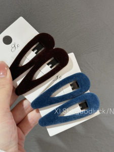 Korean Style Vintage Gold Velvet Hair Clips Side Clips Geometric Rectangle Waterdrop BB Clips Forehead Clips Fashion Accessories