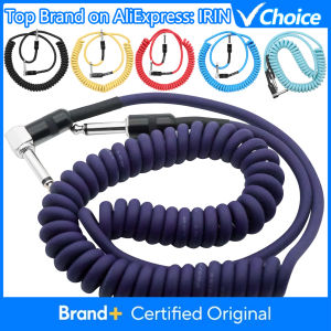 IRIN | IRIN 3M Guitar Cable Coiled 1/4 inch Audio Cable Straight Right Angle Jack GT-108 Noise Reduction Cable for Electric Guitar Bass