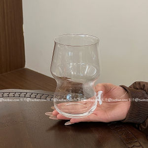 Large Capacity American Style Coffee Cup for Coffee Shop Counter Bubble Glass Cup Cold Drink Cup Soda Water Glass Cup