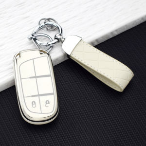 TPU Car Key Case for Jeep Compass COMPASS Car Key Case 2021 2020 2019 2017 SUV Protector Shell Fob Auto Accessories