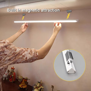 LED Light Strip USB Rechargeable LED Lights Magnetic Motion Sensor Wireless Night Light Kitchen Cabinet Storage Room Decoration