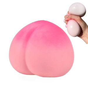 Peach Stress Ball Fruit Squishy Toy Slow Rising Peach Stress Relief Fidget Toy Squeeze Anti-Anxiety Sensory Toy for Adult Gift